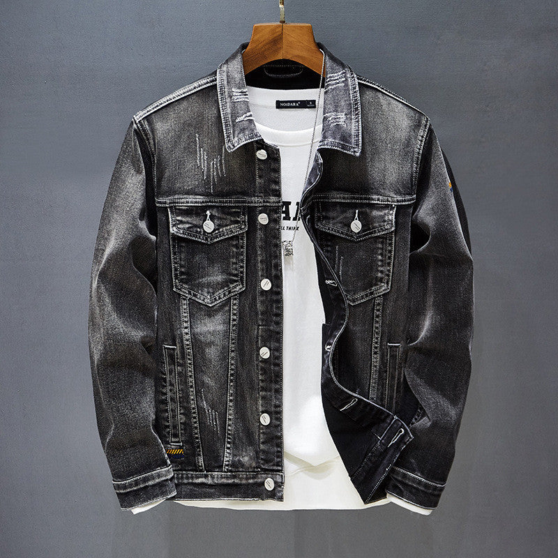 Casual Denim Long-sleeved Jacket Business Men's Denim Jacket