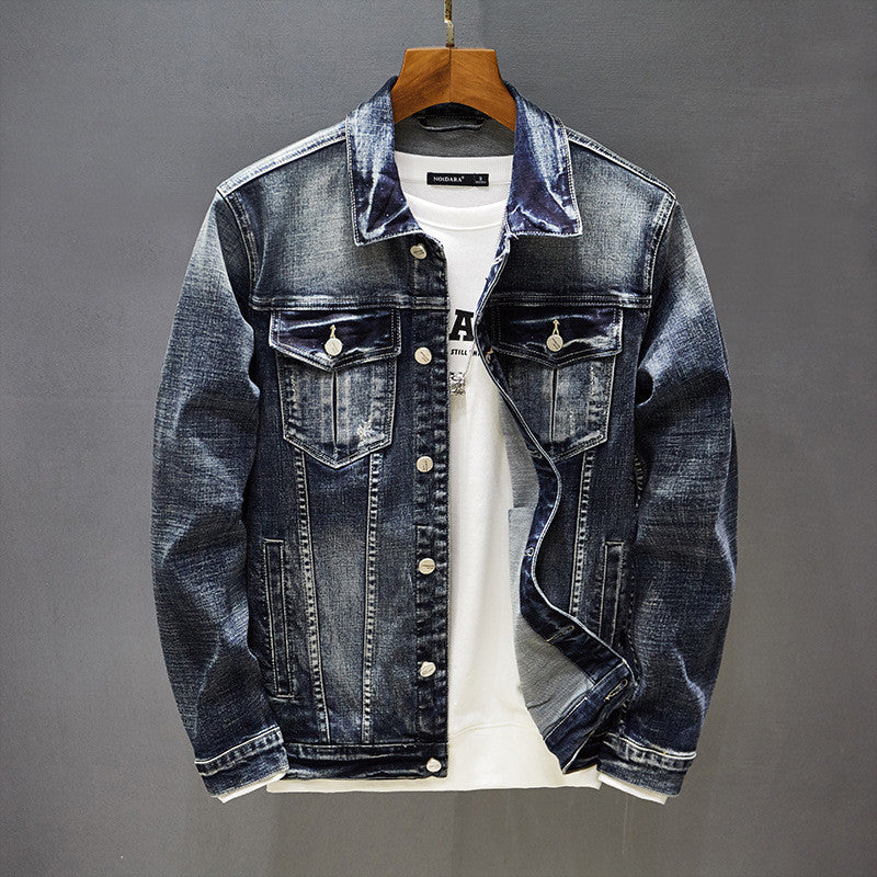 Casual Denim Long-sleeved Jacket Business Men's Denim Jacket