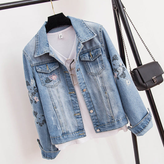 Embroidered denim jacket