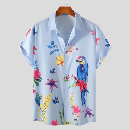 Shirt Streetwear Man For Hawaiian Fashion Beach