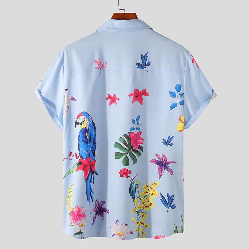 Shirt Streetwear Man For Hawaiian Fashion Beach