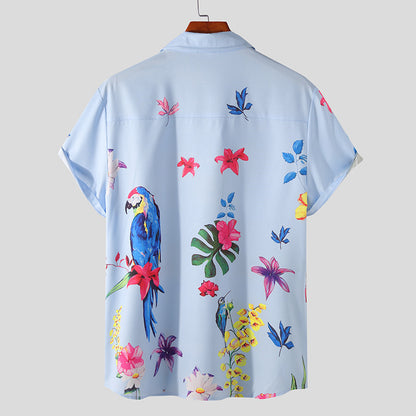 Shirt Streetwear Man For Hawaiian Fashion Beach